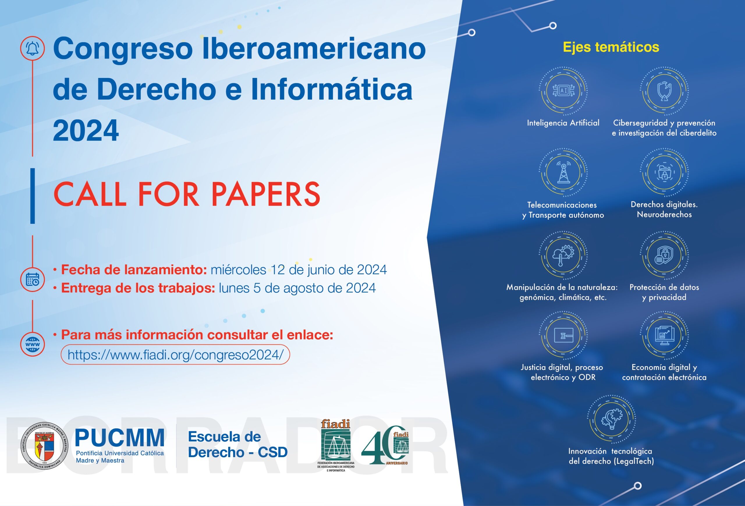 Call for Papers para el XXVI Congreso FIADI 2024